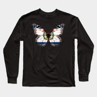 West Virginia Flag Butterfly - Gift for West Virginian From West Virginia WV Long Sleeve T-Shirt